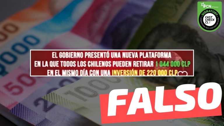 Lee más sobre el artículo “El gobierno presentó una nueva plataforma en la que todos los chilenos pueden retirar $1.440.000”: #Falso