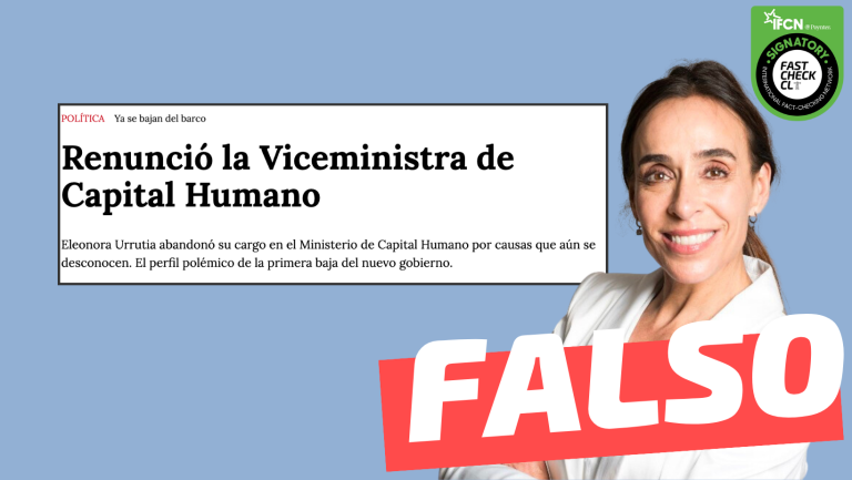 Lee más sobre el artículo En Argentina renunció la viceministra del Ministerio de Capital Humano, Eleonora Urrutia: #Falso