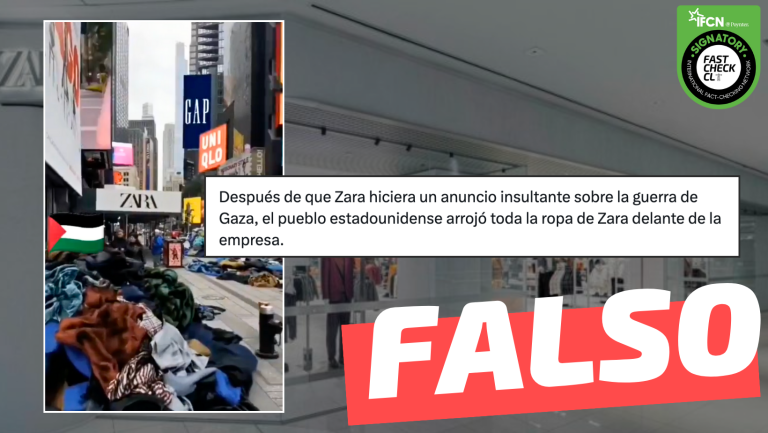 Lee más sobre el artículo (Video) “Después de que Zara hiciera un anuncio insultante sobre la guerra de Gaza, el pueblo estadounidense arrojó toda la ropa de Zara delante de la empresa”: #Falso