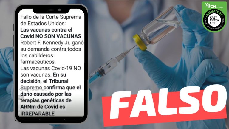 Lee más sobre el artículo “Fallo de la Corte Suprema de EEUU: Las vacunas contra el covid no son vacunas.  Robert Kennedy Jr. ganó su demanda”: #Falso
