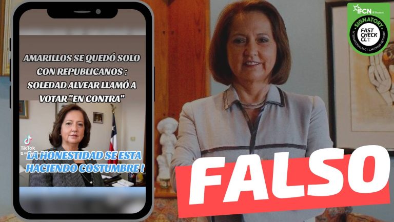 Lee más sobre el artículo “Soledad Alvear llamó a votar ‘En Contra'”: #Falso
