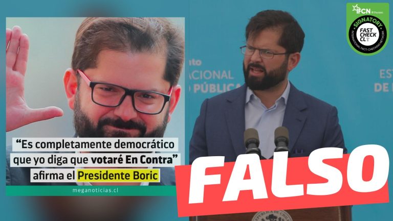 Lee más sobre el artículo Presidente Boric dijo: “Es completamente democrático que yo diga que votaré ‘En Contra'”: #Falso