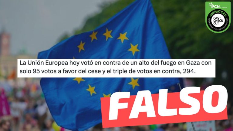 Lee más sobre el artículo “La Unión Europea votó en contra de un alto del fuego en Gaza”: #Falso