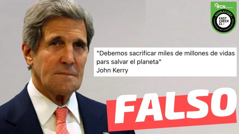 Lee más sobre el artículo John Kerry: “debemos sacrificar miles de millones de seres humanos”: #Falso
