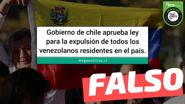 Lee más sobre el artículo (Imagen) “Gobierno de Chile aprueba ley para la expulsión de todos los venezolanos residentes en el país”: #Falso