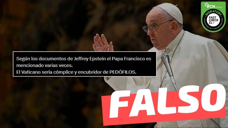 Lee más sobre el artículo “En los documentos de Jeffrey Epstein el Papa Francisco es mencionado varias veces”: #Falso