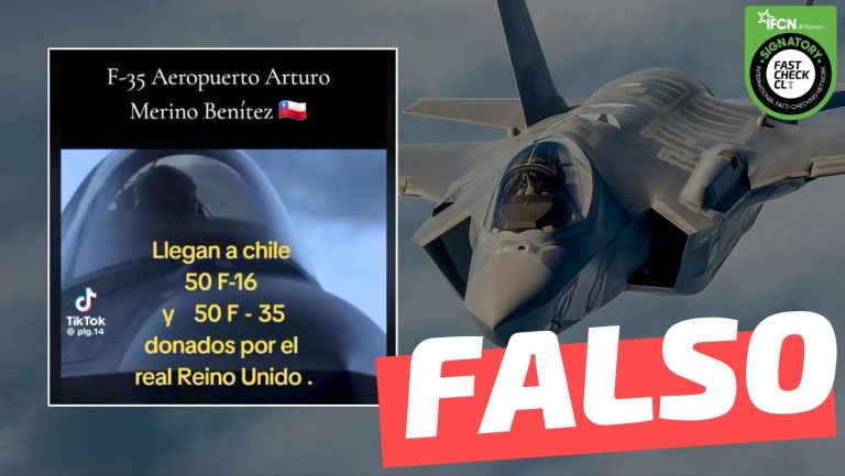 Lee más sobre el artículo “Llegan a Chile 50 (aviones de combate) F-16 y 50 F-35 donados por Reino Unido”: #Falso