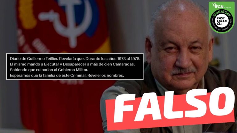 Lee más sobre el artículo “Diario de Guillermo Teillier revelaría que durante los años 1973 al 1978, él mismo mando a ejecutar y desaparecer a más de cien camaradas”: #Falso