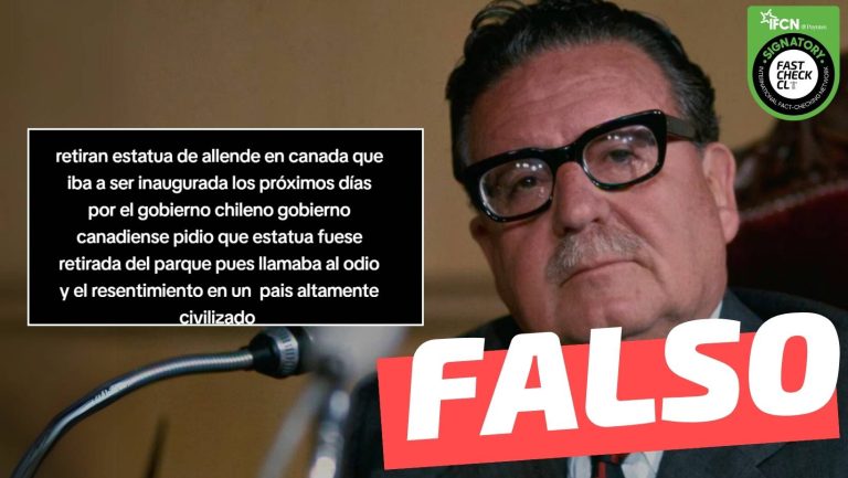 Lee más sobre el artículo “Retiran estatua de Allende en Canadá que iba a ser inaugurada los próximos días por el Gobierno chileno”: #Falso