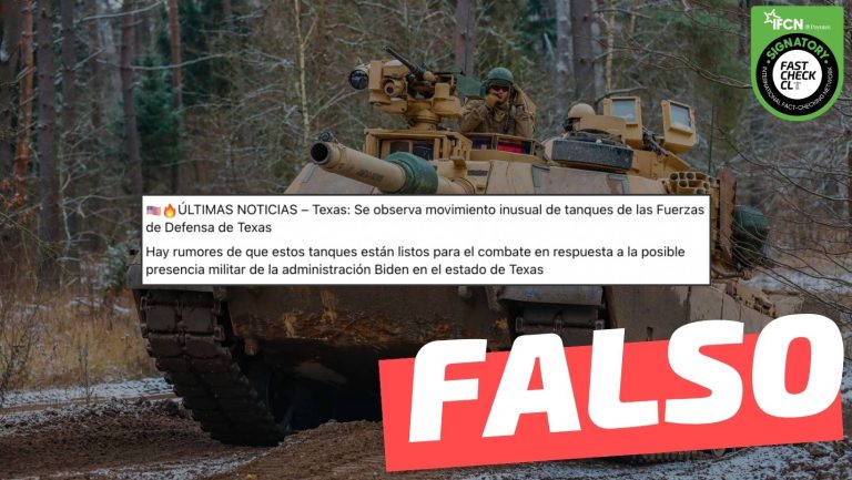 Lee más sobre el artículo (Video) “Se observa movimiento inusual de tanques de las Fuerzas de Defensa de Texas”: #Falso