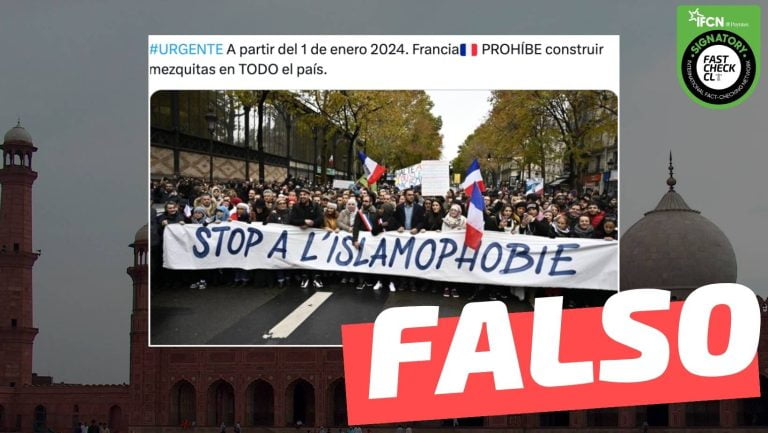 Lee más sobre el artículo “A partir del 1 de enero 2024, Francia prohíbe construir mezquitas en todo el país”: #Falso