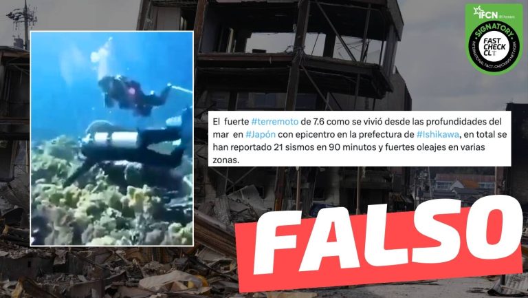 Lee más sobre el artículo (Video) “Fuerte terremoto de 7.6 como se vivió desde las profundidades del mar en Japón”: #Falso