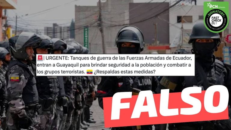 Lee más sobre el artículo (Video) “Tanques de guerra de las Fuerzas Armadas de Ecuador entran a Guayaquil”: #Falso