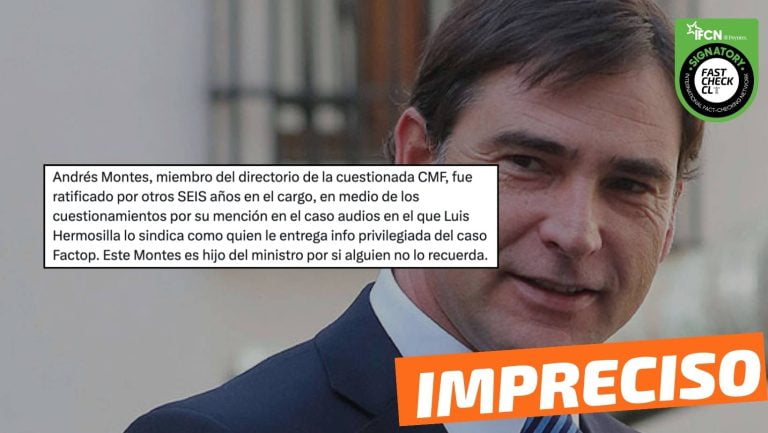 Lee más sobre el artículo Andrés Montes, hijo del ministro Montes fue ratificado por otros seis años como miembro del directorio de la CMF: #Impreciso