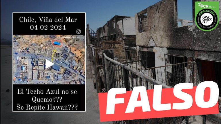 Lee más sobre el artículo (Video) En Viña del Mar “la única casa que no se quemó es la que está pintada de azul”: #Falso