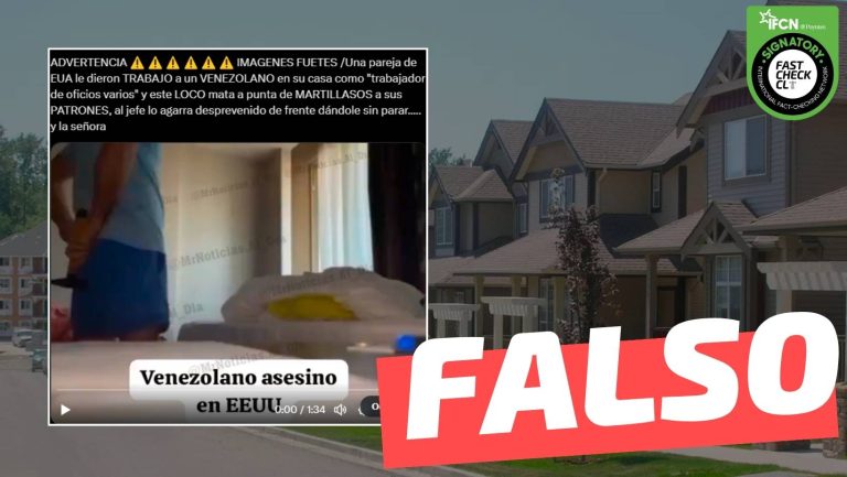 Lee más sobre el artículo (Video) Venezolano en Estados Unidos “mata a martillazos a sus patrones”: #Falso