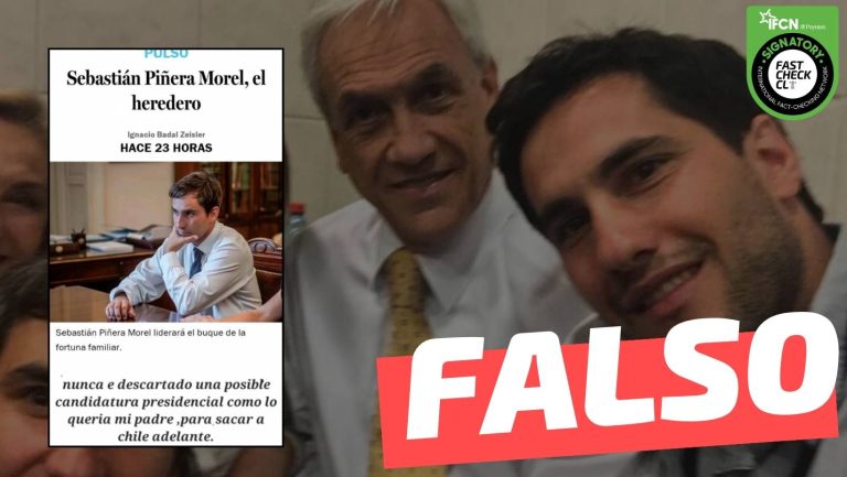 Lee más sobre el artículo (Imagen) Sebastián Piñera Morel: “Nunca he descartado una posible candidatura presidencial, como lo quería mi padre”: #Falso