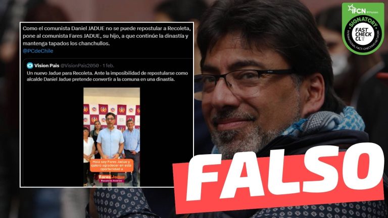 Lee más sobre el artículo El concejal de Recoleta, Fares Jadue, es hijo de Daniel Jadue: #Falso