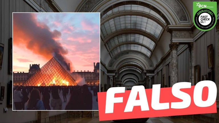 Lee más sobre el artículo (Imagen) La Pirámide del Museo de Louvre (París) está en llamas: #Falso