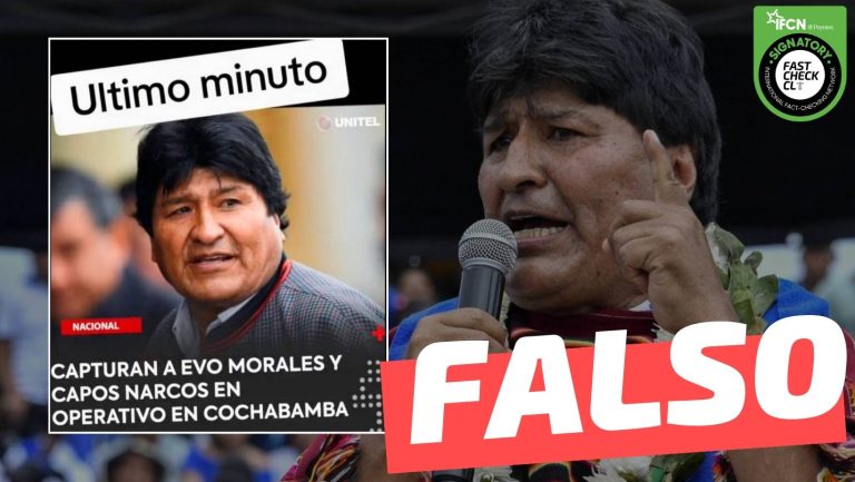 Lee más sobre el artículo (Imagen) “Capturan a Evo Morales y capos narcos en operativa en Cochabamba”: #Falso