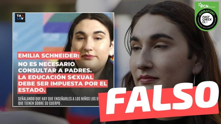 Lee más sobre el artículo Emilia Schneider dijo: “No es necesario consultar a los padres. La educación sexual debe ser impuesta por el Estado”: #Falso