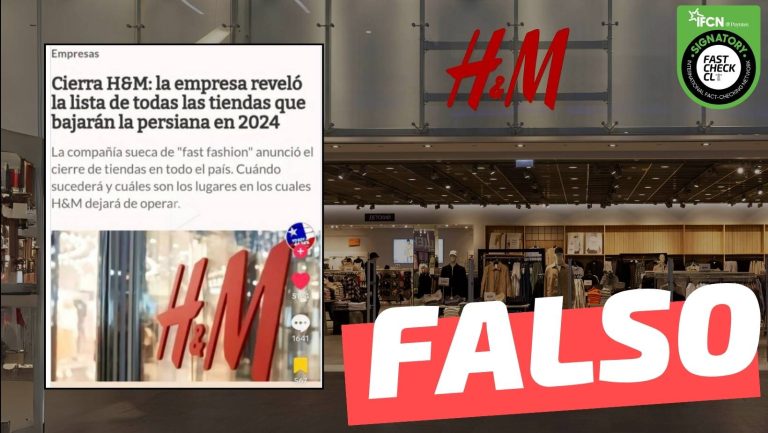 Lee más sobre el artículo (Imagen) “Ahora H&M cierra 30 tiendas a lo largo de Chile”: #Falso