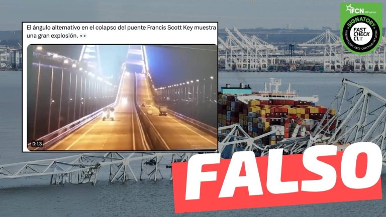 Lee más sobre el artículo (Video) “Ángulo alternativo en el colapso del puente Francis Scott Key (Baltimore) muestra una gran explosión”: #Falso