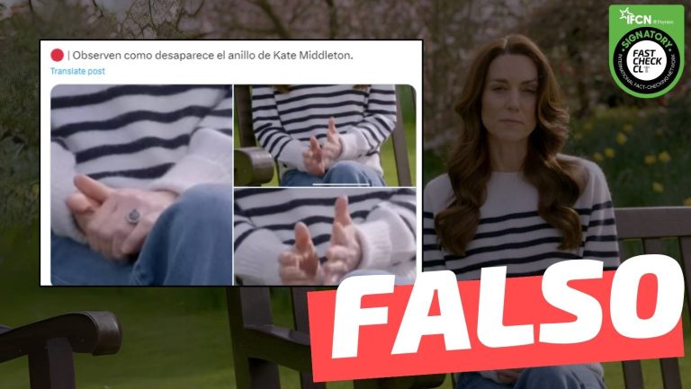Lee más sobre el artículo El video de Kate Middleton donde anuncia que padece cáncer fue creado con IA, ya que por momentos desaparece su anillo: #Falso