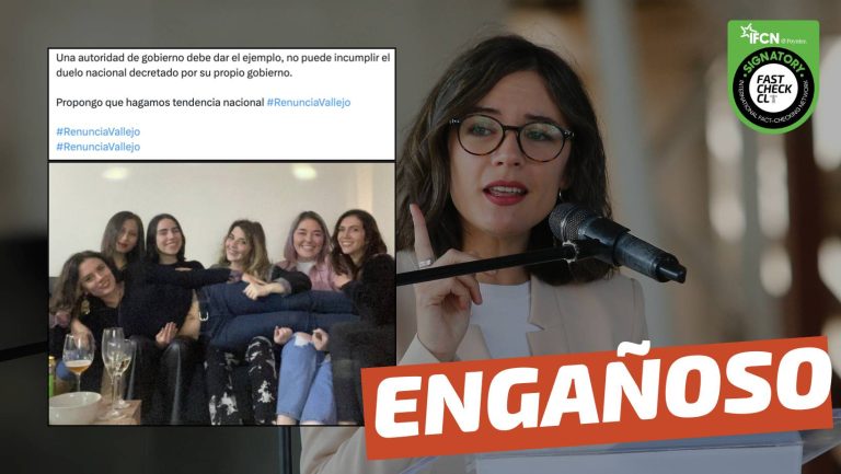 Lee más sobre el artículo Foto de Camila Vallejo celebrando su cumpleaños durante el duelo nacional: #Engañoso
