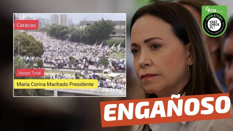 Lee más sobre el artículo (Video) Caracas: Marcha de apoyo a la candidata presidencial de la oposición venezolana, María Corina Machado: #Engañoso
