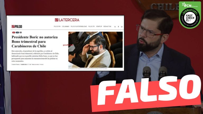 Lee más sobre el artículo (Imagen) “Presidente Boric no autoriza bono trimestral para Carabineros de Chile”: #Falso