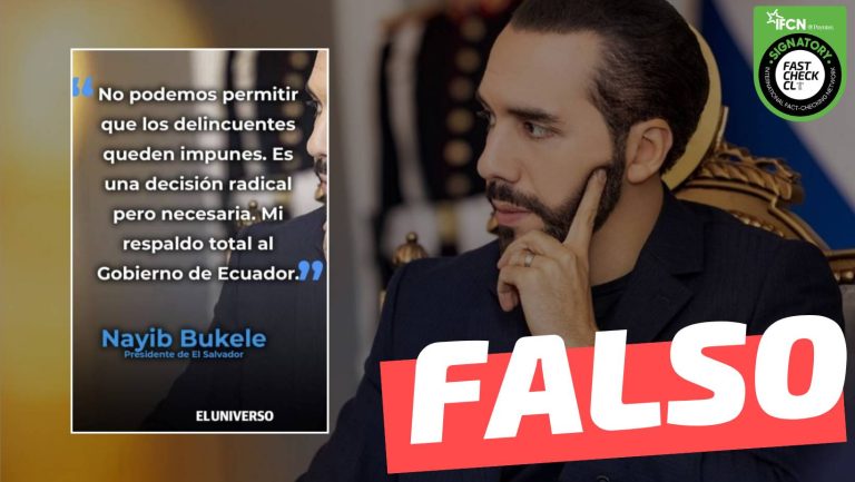 Lee más sobre el artículo (Imagen) Nayib Bukele: “No podemos permitir que los delincuentes queden impunes. Mi respaldo total al Gobierno de Ecuador”: #Falso