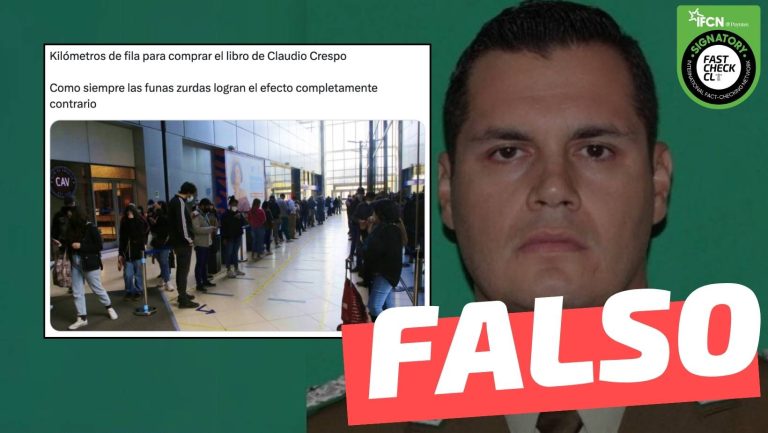 Lee más sobre el artículo (Imagen) “Kilómetros de fila para comprar el libro de Claudio Crespo”: #Falso