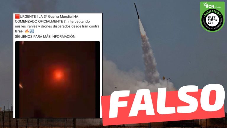 Lee más sobre el artículo (Video) Aviones “interceptando misiles y drones disparados desde Irán contra Israel”: #Falso