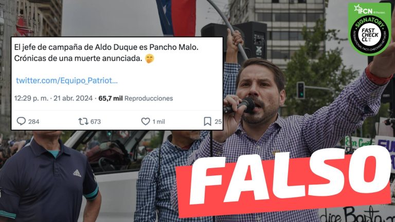 Lee más sobre el artículo “El jefe de campaña de Aldo Duque es Pancho Malo”: #Falso