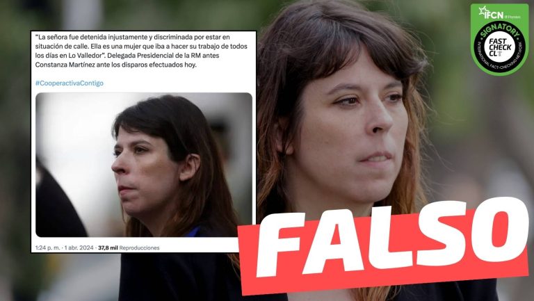 Lee más sobre el artículo Delegada Presidencial RM, Constanza Martínez, dijo ante disparos en Lo Valledor: “La señora fue detenida injustamente y discriminada por estar en situación de calle”: #Falso