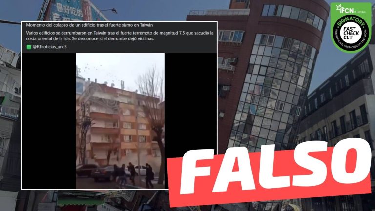 Lee más sobre el artículo (Video) “Momento del colapso de un edificio tras el fuerte sismo en Taiwán”: #Falso