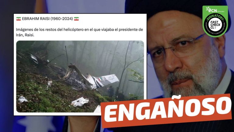 Lee más sobre el artículo “Imágenes de los restos del helicóptero en el que viajaba el presidente de Irán, Raisi”: #Engañoso