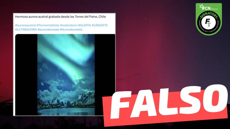Lee más sobre el artículo (Video) “Hermosa aurora austral grabada desde Torres del Paine, Chile”: #Falso