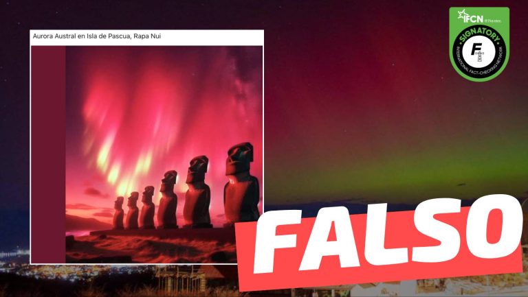 Lee más sobre el artículo (Imagen) “Aurora austral en Isla de Pascua”: #Falso