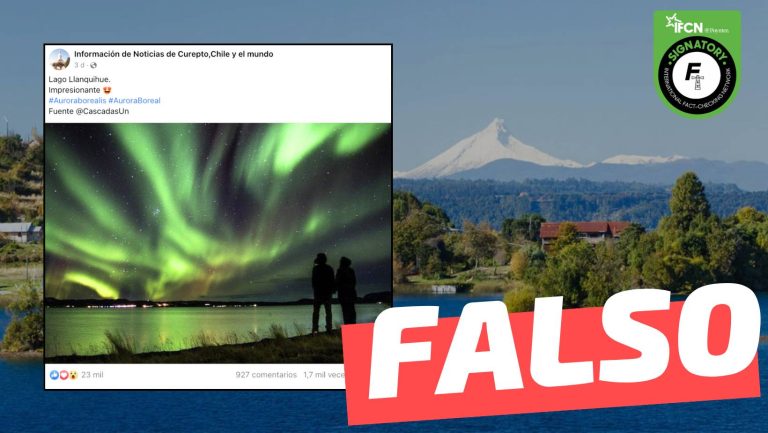 Lee más sobre el artículo (Imagen) Aurora austral sobre Lago Llanquihue: #Falso