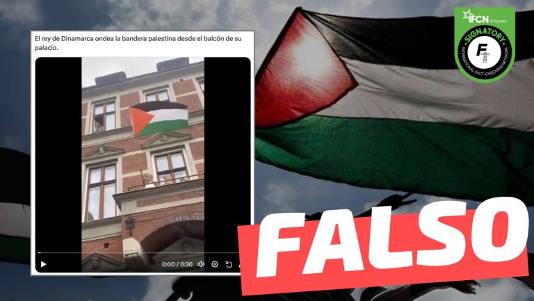 Lee más sobre el artículo (Video) “El rey de Dinamarca ondea la bandera de Palestina desde el balcón de su palacio”: #Falso