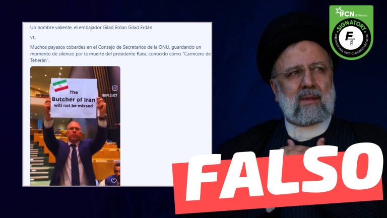 Lee más sobre el artículo (Video) Embajador de Israel ante la ONU: “No extrañaremos al carnicero de Irán”: #Falso