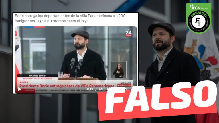 Lee más sobre el artículo “Boric entrega los departamentos de la Villa Panamericana a 1.200 inmigrantes ilegales”: #Falso
