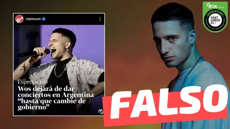 Lee más sobre el artículo (Imagen) “Wos dejará de dar conciertos en Argentina ‘hasta que cambie de gobierno'”: #Falso