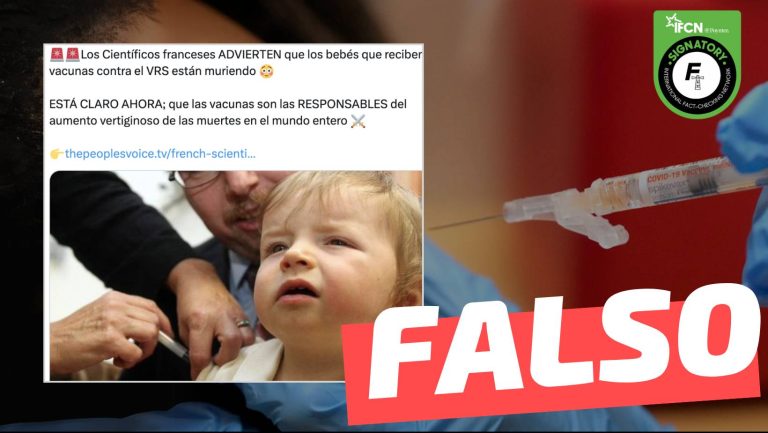 Lee más sobre el artículo Medicamento contra el VRS causa la muerte de bebés: #Falso