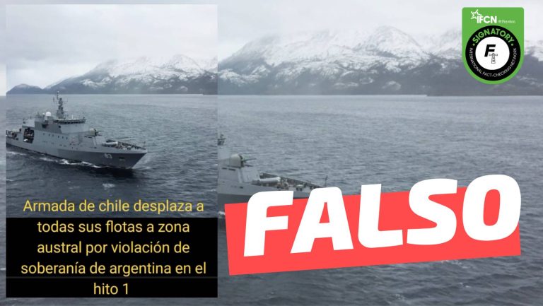 Lee más sobre el artículo (Imagen) “Armada de Chile desplaza todas sus flotas a zona austral por violación de soberanía de Argentina en Hito 1”: #Falso
