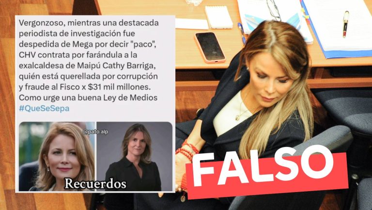 Lee más sobre el artículo “CHV contrata por farándula a la exalcaldesa de Maipú Cathy Barriga”: #Falso