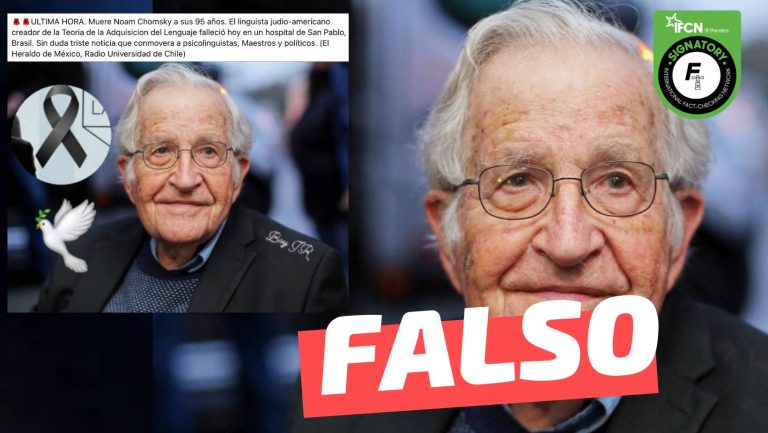 Lee más sobre el artículo “Muere Noam Chomsky a sus 95 años”: #Falso
