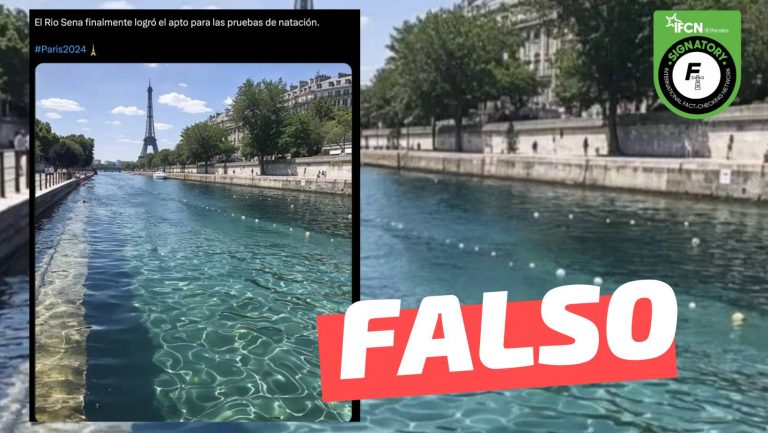 Lee más sobre el artículo Imagen del río Sena con aguas cristalinas previo a los Juegos Olímpicos: #Falso